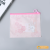Topkey Stationery Pink Rabbit Ring Zippered File Bag Student Storage Bag Cartoon Pencil Bag Waterproof Bag