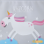 Factory Direct Sales Colorful PE Cartoon Unicorn Pull Ring Zipper Bag Student Stationery Pencil Case Plastic Bag for Hair Band Accessories