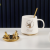 Nordic Creative Antlers Ceramic Mug Big Belly Cup Simple Elk Style Electroplating Cup Lid Christmas Gift Gift