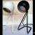 Magnet Metal Craft Lamp Adjustable Lamp Holder Black and White Bedroom Table Lamp Creative Novel Table Lamp with Bulb