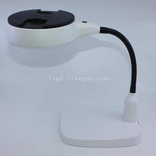 4led ring cooling and heating lamp diameter 130mm high magnification double acrylic lens desktop magnifying glass