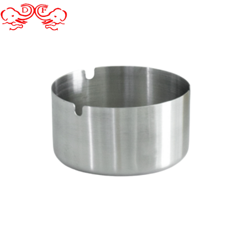 Df99038 Stainless Steel Ashtray Household Living Room Office Ashtray Anti-Fly Ash Drop Thickened round Ashtray