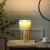 Nordic Indoor Decorative Table Lamp Desktop Eye Protection Solid Wood Cross Desk Lamp Study Fabric Lighting Ambience Light