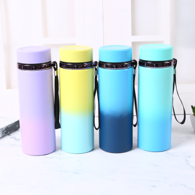 Fashion Simple Colorful Gradient Color Sports Bottle Ins Style Opening Event Gift Cup Portable Handy Anti-Scald Cup