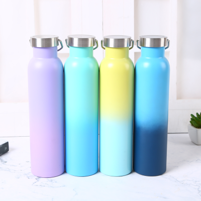 Multi-Color Optional American Large Mouth Vacuum Cup Stainless Steel Material Outdoor Sports Bottle Portable Mountaineering Sports Bottle