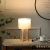 Nordic Indoor Decorative Table Lamp Desktop Eye Protection Solid Wood Cross Desk Lamp Study Fabric Lighting Ambience Light