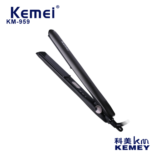 Kemei Hair Straightener KM-959 Cross-Border Hair Straightener Ceramic LCD Digital Display Hair Straightener for Curling Or Straightening Plywood