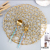 New Light Luxury Handmade Woven Placemat Paper Gold Film Insulation Placemat