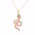 Cross-Border European and American Ins Style Light Luxury Minority Copper Cast Zircon Colorful Oil Necklace Zircon Snake Necklace Factory Direct Sales Wholesale