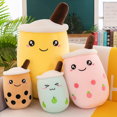 Simulation Milky Tea Cup Plush Toy Pillow Cute Funny Doll Doll Bubble Milk Tea Cup Milky Tea Cup Cushion Wholesale