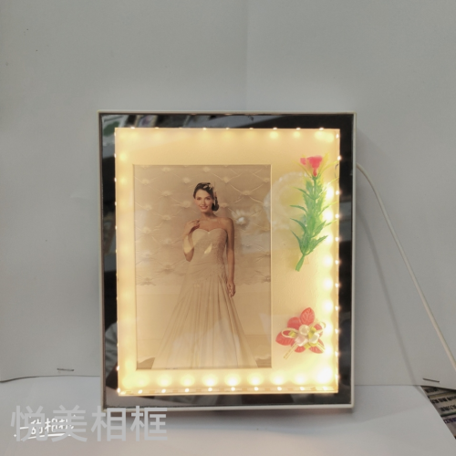 glass photo frame crystal photo frame plug-in photo frame custom photo frame magic mirror photo frame diamond photo frame