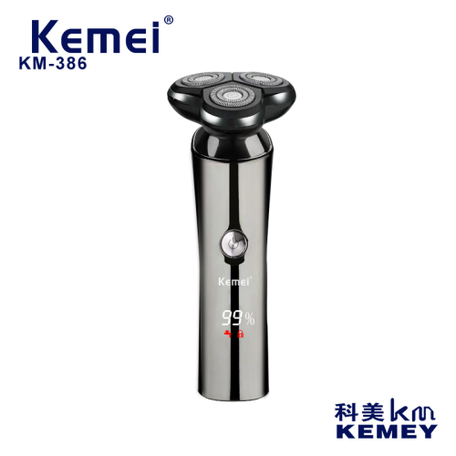piece shaver km-386 full body washing floating veneer led lcd digital display beard knife electric razor