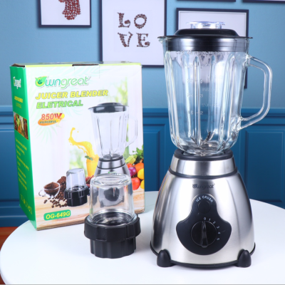 OG-649G#OWNGREAT 2 in 1 blender 1.5L plastic cup Easy to clean Big motor 4 speeds grinding machine, juicer.