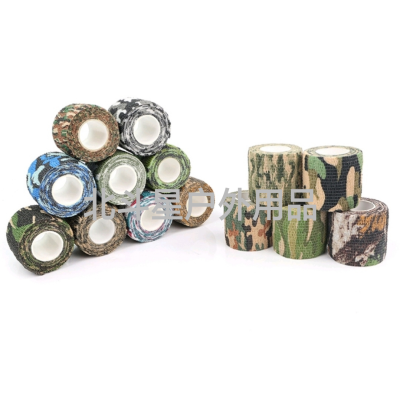 Outdoor Sports Mountaineering Camouflage Bandage Non-Woven Fabric Self-Adhesive Elastic Bandage Camouflage Bandage