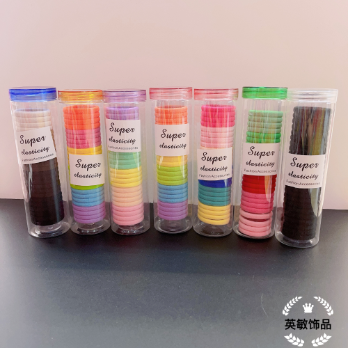 color hair ring hair rope high elasticity durable seamless simple base tie hair rubber band hair rope