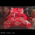 New High-End Wedding Chinese Pure Cotton Bright Red Thorn Four-Piece Set Six-Piece Bed Sheet Prosperity Brought by the Dragon and the Phoenix Wedding Set