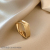 Korean Style Fashion Trending Ring Female Niche Design Open Adjustable Ring Ins Style Light Luxury All-Match Jewelry