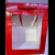 Factory Direct Sales Copper New White Card 210G Red Window Gift Bag Square Handbag
