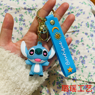 New Anime Key Chain Stitch Large Doll Cute Cartoon Key Button Pendant Schoolbag Pendant