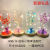 Colorful Bear Lucky Crystal Tree Glass Cover LED Light Decoration Valentine's Day Christmas Birthday Holiday Gift