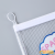 Cartoon Grid File Bag Zipper Closed Pencil Case Multi-Specification Student Storage Bag Stationery
