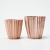 Nordic Light Luxury Thickened Paint Vertical Stripes Metallic Melamine Succulent Flower Pot Indoor Sleeping Colored, Small-Sized Flower Pot