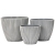 Factory Wholesale Thickened Melamine Artificial Plant Frosted Flower Pot Imitation Cement Stripe Macaron Color Imitation Porcelain Set Basin