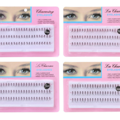 Chicken Claw Hair Planting Individual False Eyelash Factory in Stock Three Rows 60 Clusters One Cluster Ten Hot Selling Grafting False Eyelashes