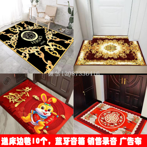 Stall 15 Yuan Model 2023 New Year Floor Mat Big Show Door Foot Mat Indoor Carpet Non-Slip Rabbit New Year Goods 