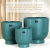 Nordic Style Ceramic Flowerpot Fashion Simple Morandi Color round Straight Flowerpot