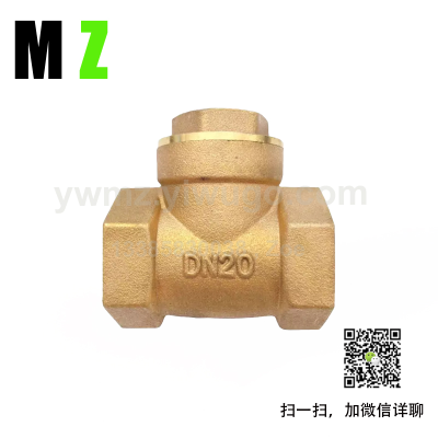 Brass Horizontal One-Way Swing Check Valve Made in China