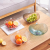 New Pet Fruit Plate Household  Coffee Table Snack Display Plate Storage Transparent Fruit Basket Crystal Candy Plate