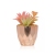 Factory Wholesale Imitation Porcelain Melamine Electroplating Simulation Gardening Flower Pot Nordic Simple Faux-Metallic Thickened Succulent round Pot