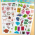 New Flat Bronzing Children's Decorative Book Note Hand Ledger Sticker Cartoon Hand Account Creative Stickers Painting Stickers