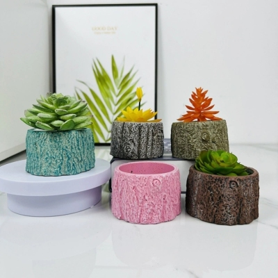 Succulent Flower Pot Cement Composite Wholesale Small Stoneware Basin Simple Thumb Creative Small Basin