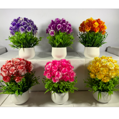 Factory Direct Sales Emulational Plants and Flowers Plastic Flowers Home Decorations Floral Small Pot Plant