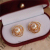 Yunyi Decorated Home Natural Pearl Jewelry Set Metal Three-Dimensional Design Rose Earrings and Necklace Set