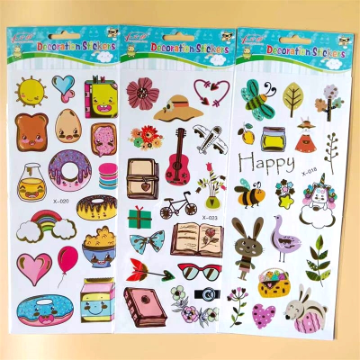New Children's Bronzing Computer Sticker Luggage Guitar Skateboard Stickers Food Material Notebook Ice Cream Hand Account