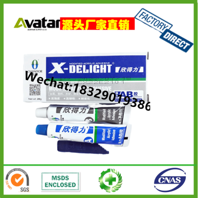 X-DELICHT AB GLUE Hot sale Red and Blue Waterproof Crystal AB Glue Epoxy Resin for Woodworking
