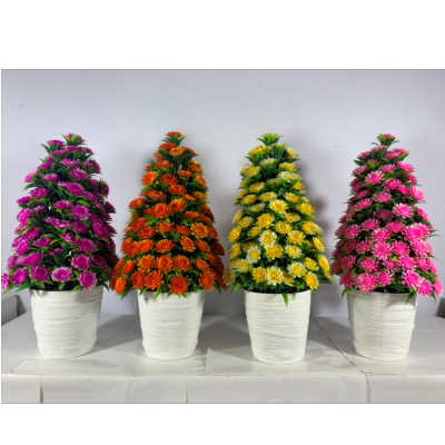 Factory Direct Sales Artificial Green Plant Artificial Flower Plastic Flower Bouquet Large Bonsai
