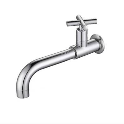 Wall-Mounted Copper Electroplating Faucet Copper Chrome Plated Lengthened Hand Washing Faucet Household Hidden Concealed Faucet