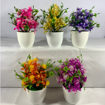 Colorful Indoor Fake Flower Simulation Decoration Decoration Decoration Simulation Plastic Green Plant