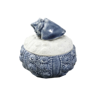 Nordic Ceramic Storage Jar with Lid Ocean Style Storage Jar Storage Box Coffee Scented Tea Cereal Can Jewelry Box