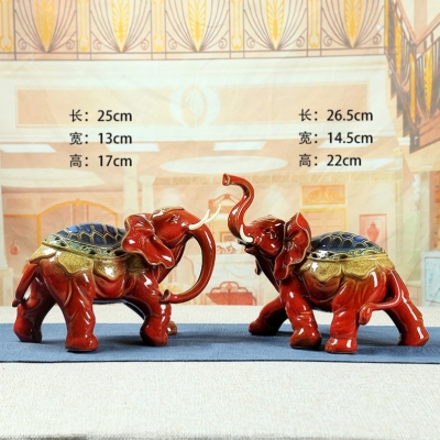 Factory Direct Supply Ceramic Crafts Home Ceramic Elephant Auspicious Ornaments Wholesale