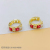 Wangbang Jewelry Colorful Artificial Gemstone Small Ear Bone Ring Small Earrings European and American Fashion Retro Small Ear Ring Earrings