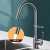 Water Plating Gun Gray High Bend Kitchen Copper Faucet Soft Dense Bubble Soft Water without Splash Can Rotate 360 °