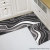 3D Geometric Household Stain-Resistant Foot rug Crystal Velvet Non-Slip Kitchen mat Toilet Floor Mat Door Mat Carpet Set