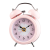 Metal Bell Alarm Clock 3-Inch 669 Spray Paint Chrysanthemum Series Children Student Bedside Alarm Clock Home Department Store Gift
