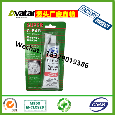 SUPER CLEAR RTV SILICONE High Performance Oil Pump Gasket Maker Silicone