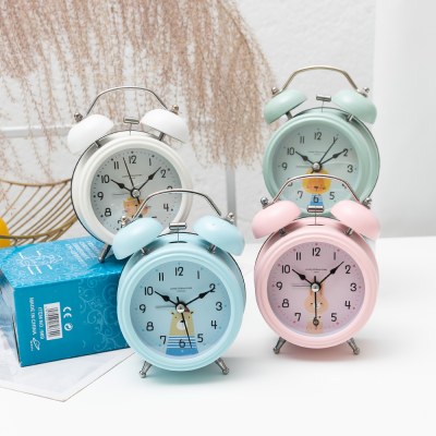 Creative New 669 New Cartoon Series 3-Inch Metal Bell Alarm Clock Children Student Bedroom Desktop Alarm Watch